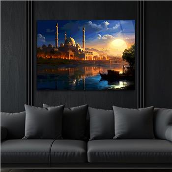 Yatay Dini Temalı Cam Tablo 168