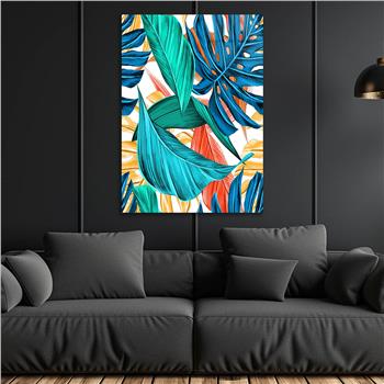 Dikey Sanat Temalı Cam Tablo 497