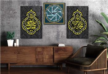 Ensemble de Tableaux et d’horloge 2 pièce sur le thème religieux