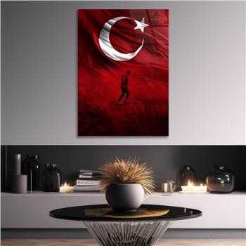 Dikey VatanTemalı Cam Tablo 152