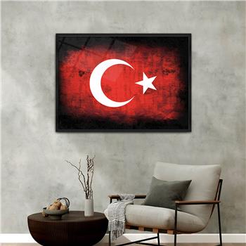 Aluminum-Framed National-Themed Tempered Glass Wall Art 073