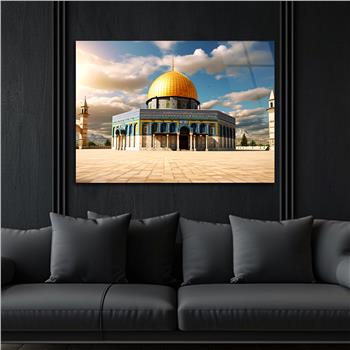 Yatay Dini Temalı Cam Tablo 173