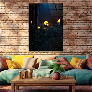 Dikey Doğa Temalı Cam Tablo 265