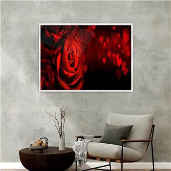 Aluminium Omlijste Natuur Thema Geharde Glasschilderij 094