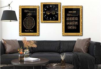 Ensemble de Tableaux et d’horloge 2 pièce sur le thème religieux