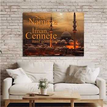 Yatay Dini Temalı Cam Tablo 219