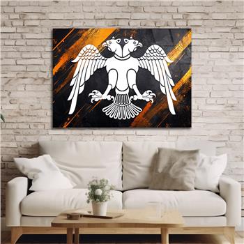 Yatay Vatan Temalı Cam Tablo 167