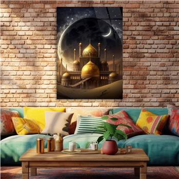 Dikey Dini Temalı Cam Tablo 254