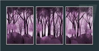 Alüminyum Çerçeveli Sanat Temalı 3lü Set MDF Tablo 0032