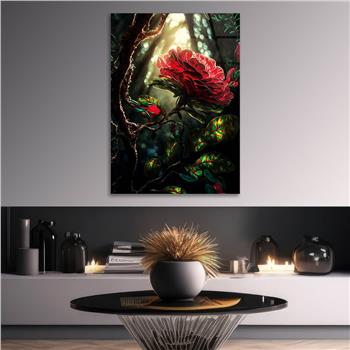 Thema Natur auf bedrucktem Glas