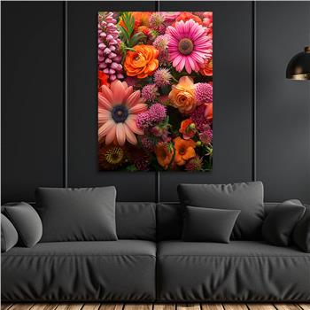 Dikey Sanat Temalı Cam Tablo 505