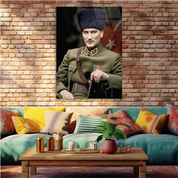 Dikey VatanTemalı Cam Tablo 215