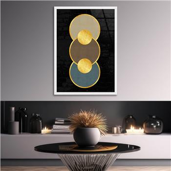 Dikey Sanat Temalı Cam Tablo 343