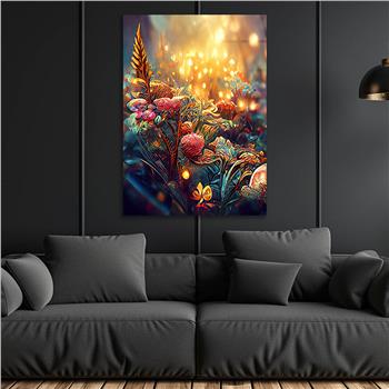 Dikey Sanat Temalı Cam Tablo 484