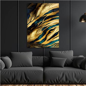 Dikey Sanat Temalı Cam Tablo 560