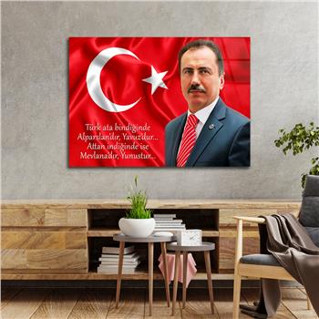 Yatay Vatan Temalı Cam Tablo 175