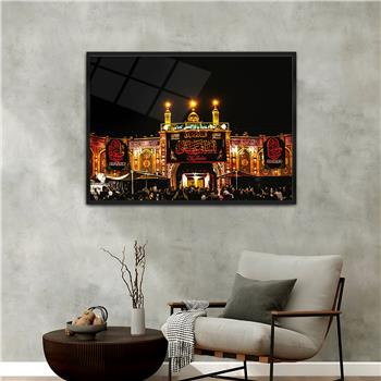 لوحة زجاجية ديني مع اطار ألمنيوم