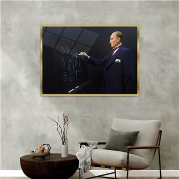 Aluminum-Framed National-Themed Tempered Glass Wall Art 067