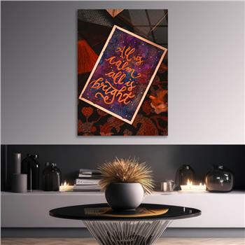 Dikey Sanat Temalı Cam Tablo 522