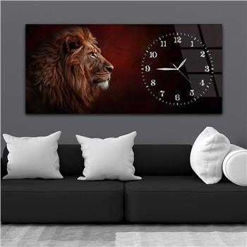 Yatay Saatli Yandan Sanat Temalı Cam Tablo 334