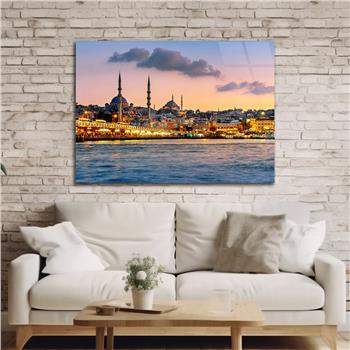 Yatay Dini Temalı Cam Tablo 150