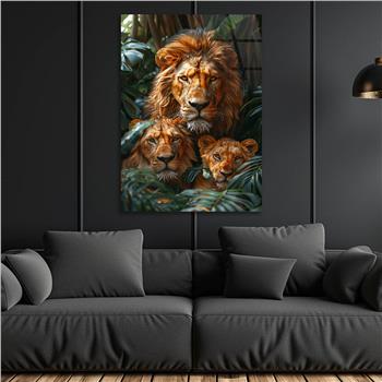 Dikey Doğa Temalı Cam Tablo 372