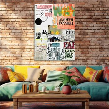 Dikey Sanat Temalı Cam Tablo 403