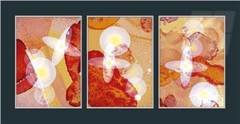 Alüminyum Çerçeveli Sanat Temalı 3lü Set MDF Tablo 0021