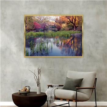 Aluminium Omlijste Natuur Thema Geharde Glasschilderij 146