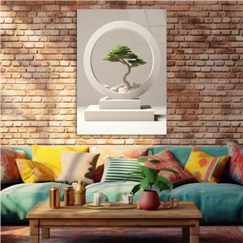 Dikey Doğa Temalı Cam Tablo 401