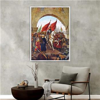 لوحة زجاجية وطني مع اطار ألمنيوم