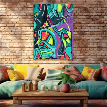 Dikey Sanat Temalı Cam Tablo 422