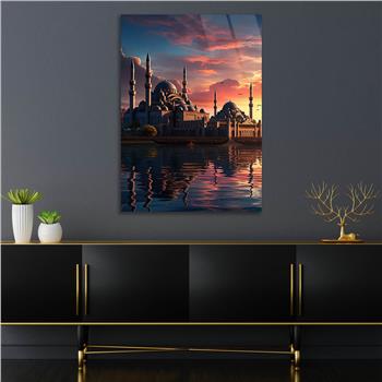 Dikey Dini Temalı Cam Tablo 292