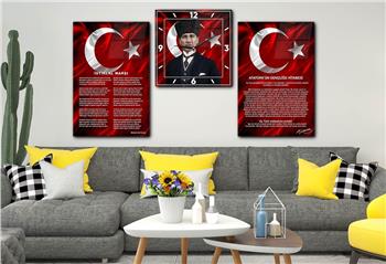 Vatan Temalı Saatli Set 046