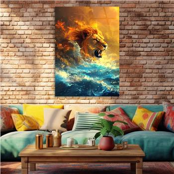 Dikey Doğa Temalı Cam Tablo 378