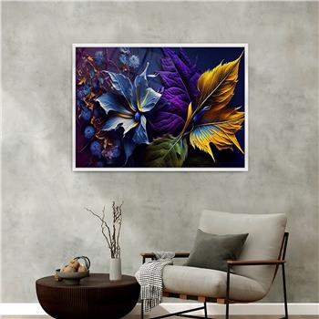 Aluminium Omlijste Natuur Thema Geharde Glasschilderij 047