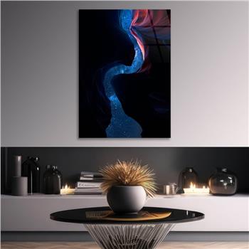 Dikey Sanat Temalı Cam Tablo 402