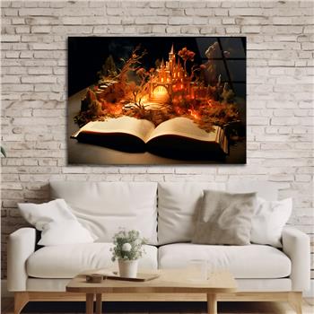 Yatay Dini Temalı Cam Tablo 209