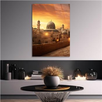 Dikey Dini Temalı Cam Tablo 274