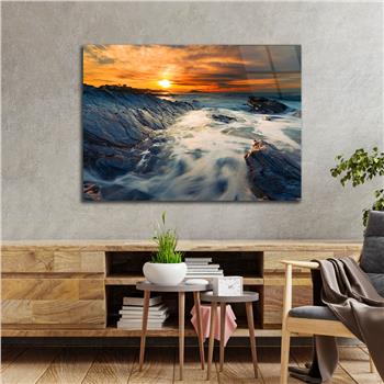 Yatay DoğaTemalı Cam Tablo 406