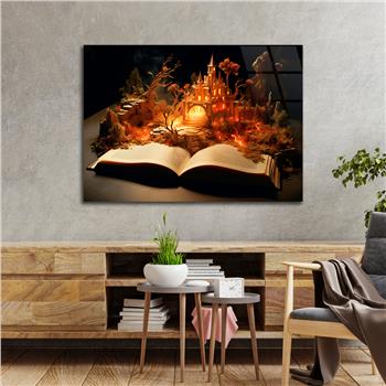 Yatay Dini Temalı Cam Tablo 209