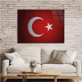 Yatay Vatan Temalı Cam Tablo 151