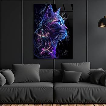 Dikey Sanat Temalı Cam Tablo 432