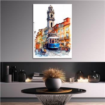 Dikey Sanat Temalı Cam Tablo 487