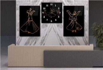 Ensemble de Tableaux et d’horloge 2 pièce sur le thème religieux