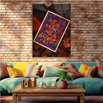 Dikey Sanat Temalı Cam Tablo 522