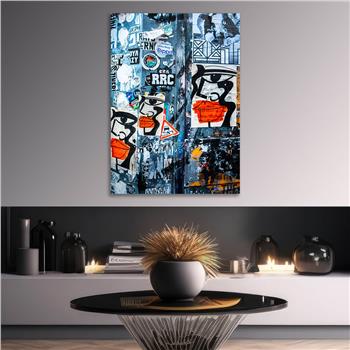 Dikey Sanat Temalı Cam Tablo 549