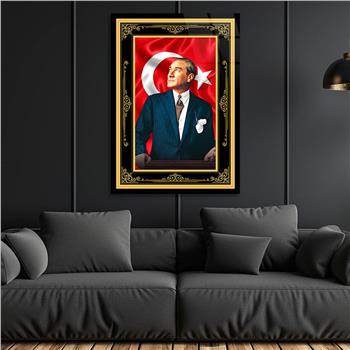 Dikey Vatan Temalı Cam Tablo 310