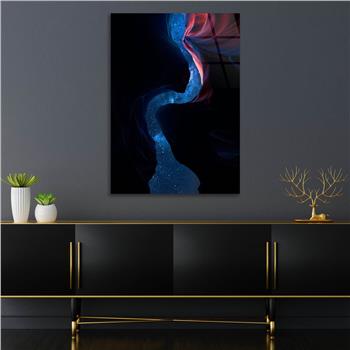 Dikey Sanat Temalı Cam Tablo 402