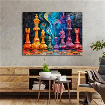 Horizontal Art-Themed Tempered Glass Wall Art 398